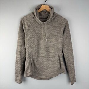 Marmot Annie Cowl High Neck Pullover Quilted‎ Sweatshirt Gray Women's Sz Small